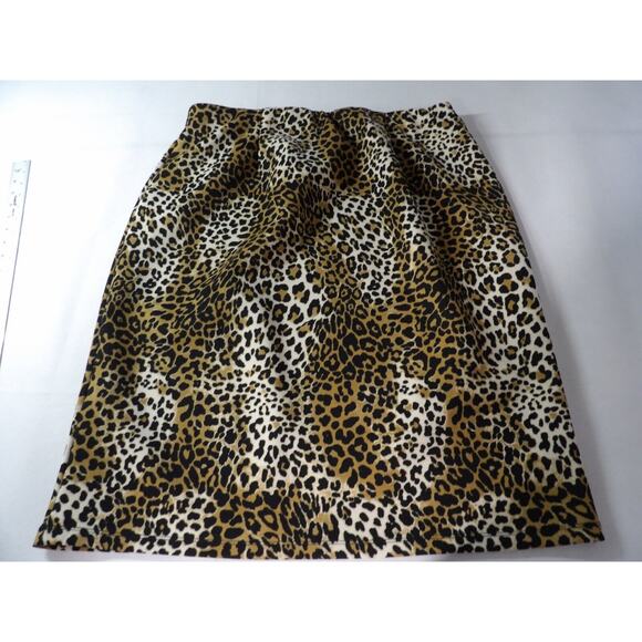 Cato Est 1946 18/20 Pull On Pencil Skirt Stretchy Leopard Cheetah Animal Print - Picture 1 of 11